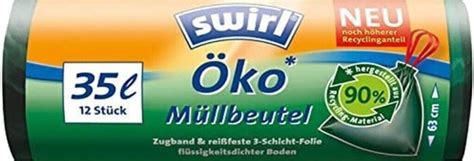 Swirl Öko Müllbeutel mit Zugband 35L 12 Stk ab 2 69