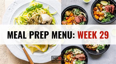 Meal Prep Menu Week 29