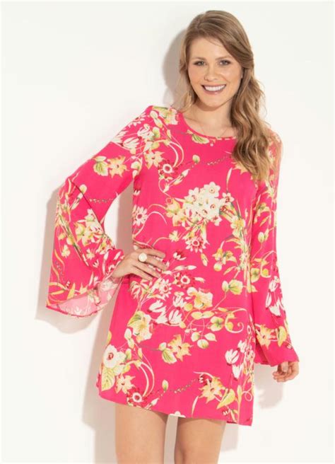 Vestido Quintess Floral De Mangas Amplas Quintess