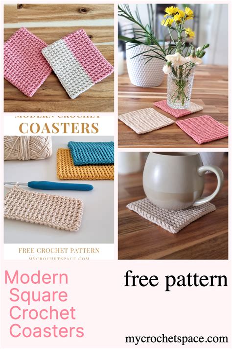 Modern Square Crochet Coasters Free Pattern Artofit