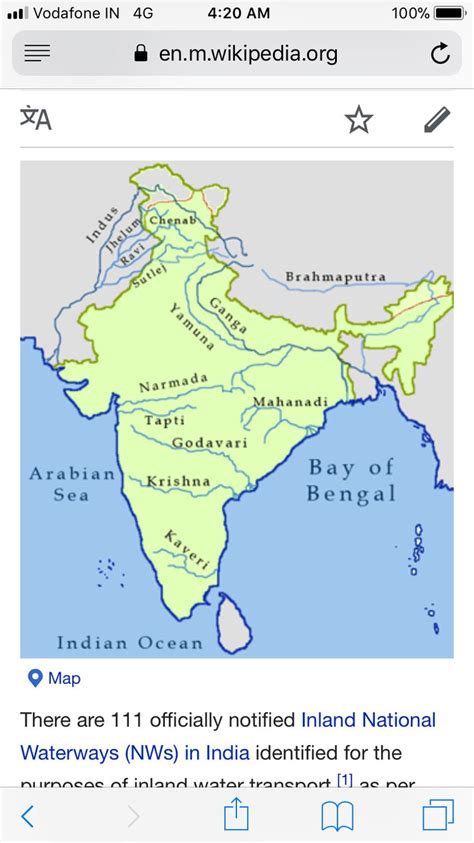 India Map on iPhone Screen