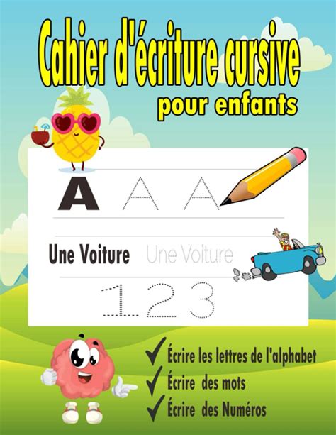 Buy Cahier Décriture Cursive Pour Enfants Apprendre à écrire Les