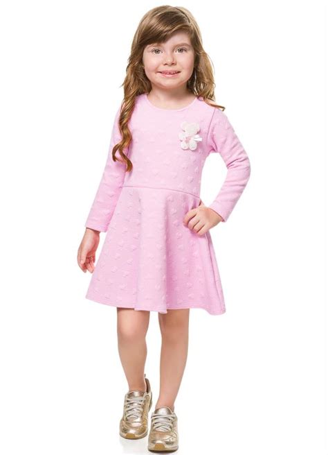 Vestido Infantil Kyly Rosa Kyly