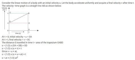 Draw Velocity Time Graph For Uniformly Accelerator Object Using This