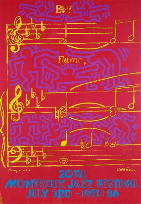 After Keith Haring Montreux Jazz Festival Original Screen Print On