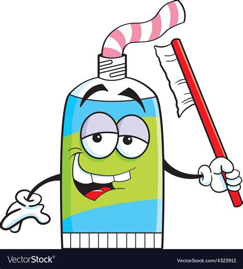 Cartoon Tube Toothpaste Royalty Free Vector Image