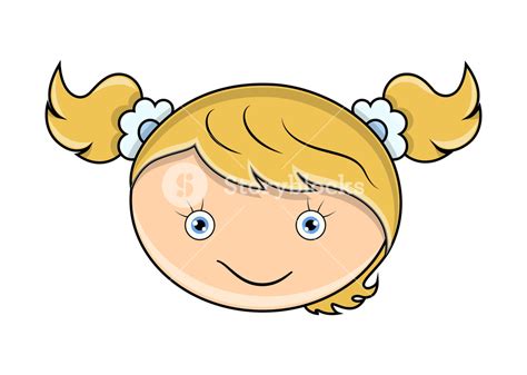 Happy Cartoon Girl Face Expression Royalty Free Stock Image Storyblocks