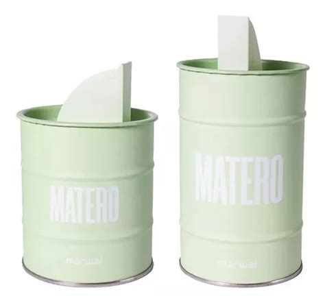 Set Matero Yerbera Azucarera Kit Latas Barril Azucar Yerba Mercadolibre