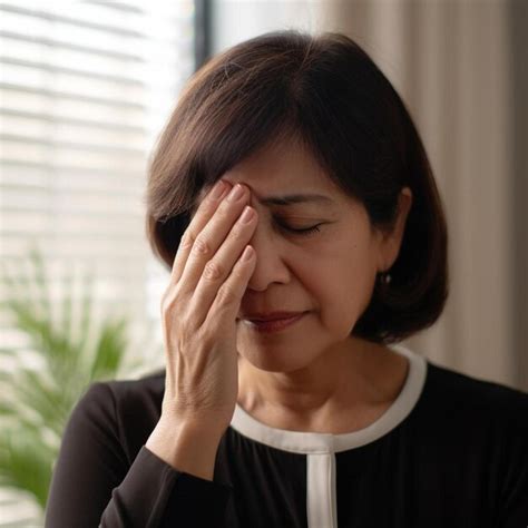 Premium Photo A Woman Holding Her Hands To Her Face