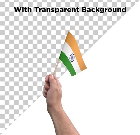 Premium PSD Indian Flag In Hand PSD PNG Transparent Background