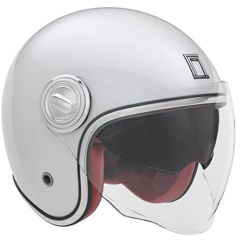 Casque Nox Premium Heritage Blanc Perle Casque Jet Vintage Scooter