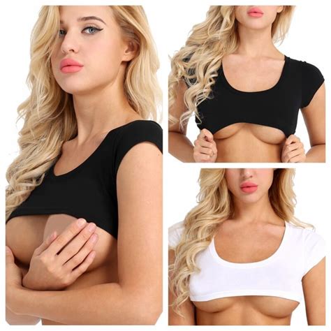 Sexy Womens Cotton Short Sleeve Crop Top T Shirt Letter Tees Blouse Cami Vest Ebay