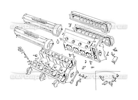 Maserati Khamsin Cylinder Heads Parts Diagram 001