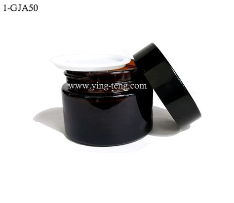 50ml Amber Glass Jar Black Cap Bottles Online Shop