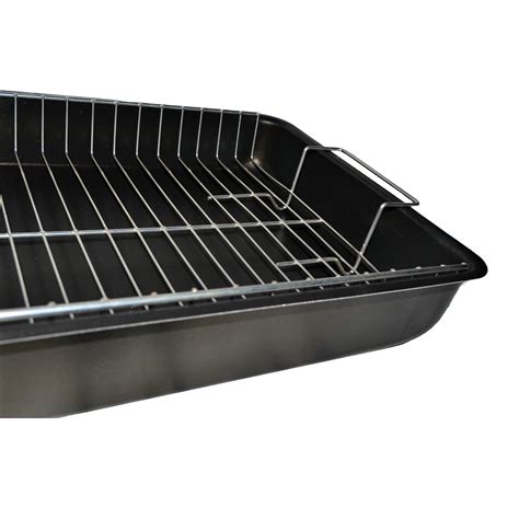 Tabuleiro Assadeira Antiaderente Grelha Aço Inox 40x29cm Panela