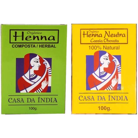 Kit Henna Composta Ruivo E Henna Cassia Obovata Para Cabelos Shopee