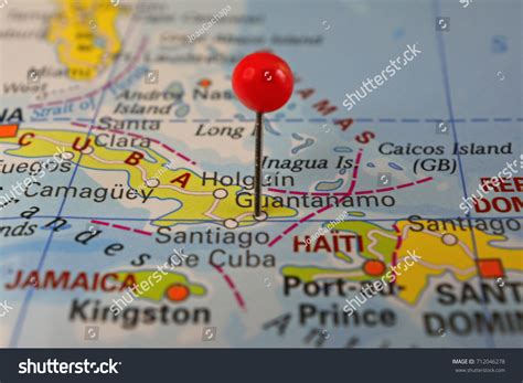 Guantanamo Bay Pinned On Map Cuba Stock Photo (Edit Now) 712046278