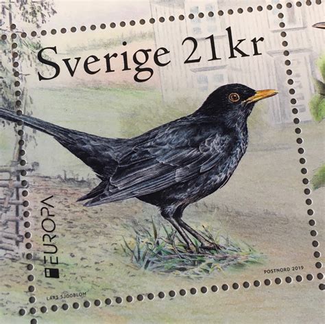 Schweden Sverige 2019 Block 59 Europaausgabe Einheimische Vogelarten