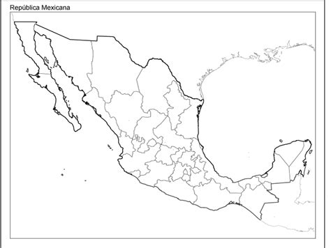 Mapa De La Republica Mexicana Con Nombres De Estados Y Capitales Para