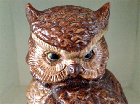 Vintage Large Owl Statue Large Ceramic Owl Heavy Great