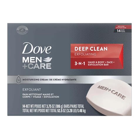 Dove Men Care 3 In 1 Cleanser Deep Clean Bar Soap 14 Bars 3 75 Oz