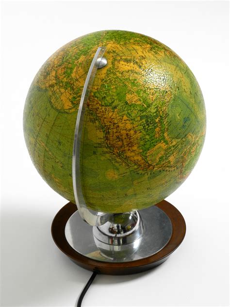 Beautiful Midcentury Modern Glass Illuminated Globe From Jro Globus For