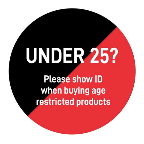 English Age Restricted Products Posters Badge Retail Of Alcohol Standards