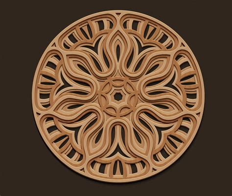 3D Layered Vector Cutting File For Laser Cut Eps CNC Router Glowforge