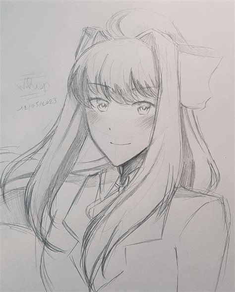 Monika Doki Doki Litterature Club By Whisp78 On Deviantart