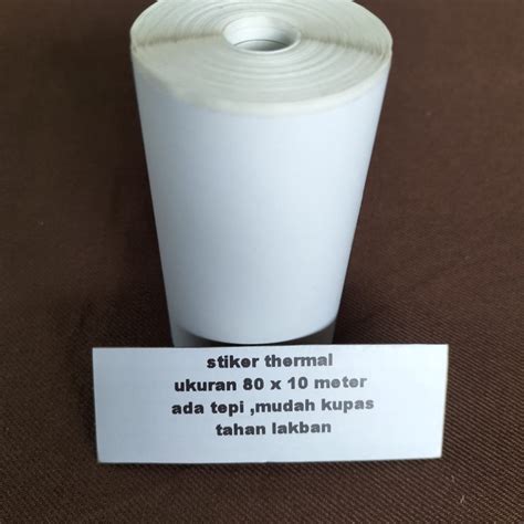 Jual Label Sticker Continuous 80 Mm X 10 Meter Label Kertas Thermal