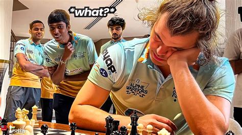 Pragg Gukesh And Arjun Watch Magnus Carlsen Play Youtube