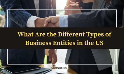 What Are The Different Types Of Business Entities In The Us