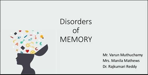 Disorders of memory