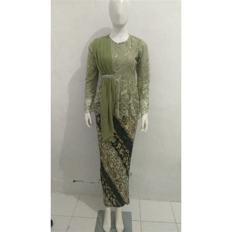 Jual Setelan Kebaya Aurora Selendang Aurel Kebaya Blouse Selendang