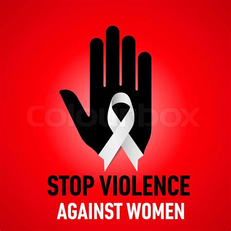 Stop Violence Against Women Sign Stock Vector Colourbox