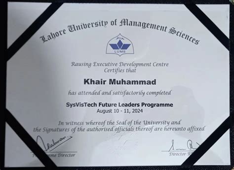Khair Muhammad On Linkedin Systemslimited Lums Redc