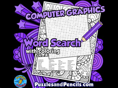 Computer Science Word Search Puzzle Activities With Colouring Bundle