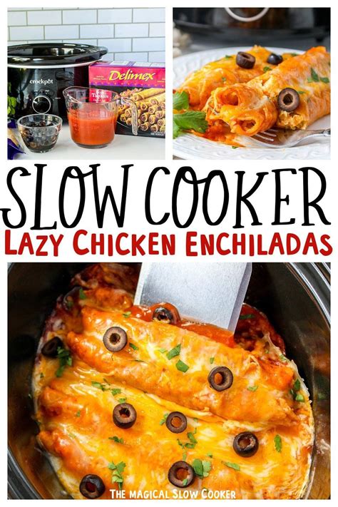 Slow Cooker Lazy Enchiladas Recipe Crockpot Cooking Recipes Slow Cooker Enchiladas The