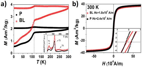 ZFC And FC Magnetization Curves For BLN Red And P Black Dashed