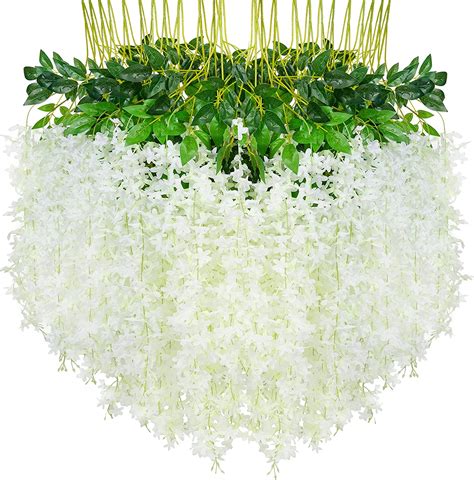 Primrue Wisteria Hanging Flowers 24 Pack Wisteria Artificial Flower