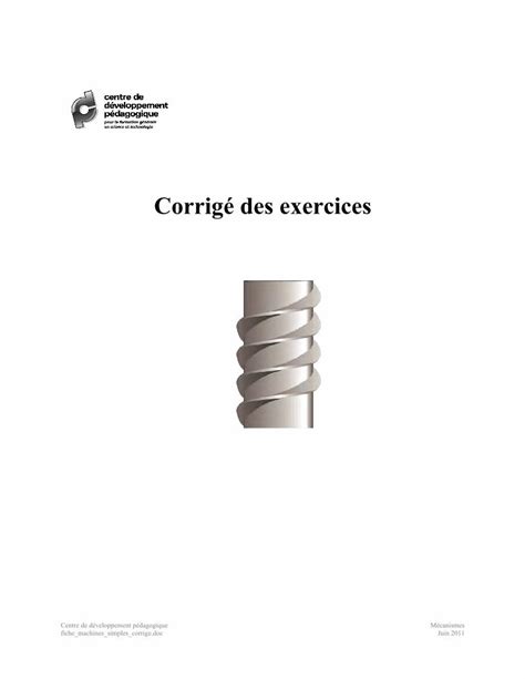 PDF Corrigé des exercices cslaval qc ca Centre de développement