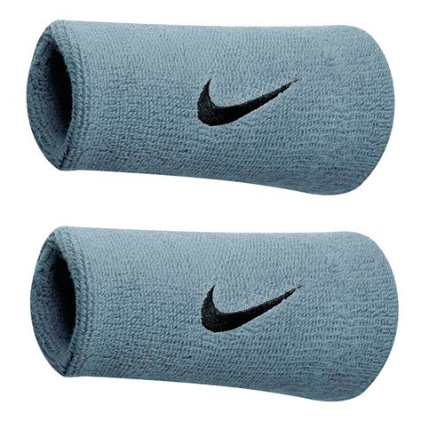 Nike Swoosh Double Wide Wristband Blue Smashinn