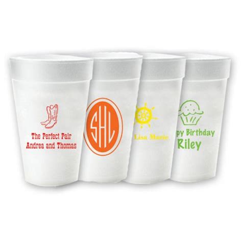 Personalized 16 Oz Foam Cups