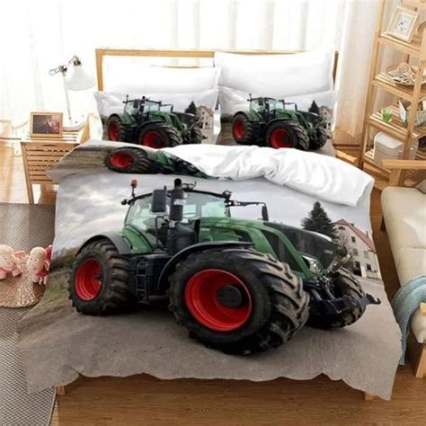 Parure De Lit Tracteur Housse De Couette X Cm Avec Taies D