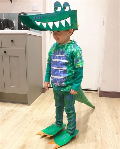 Childrens Diy Crocodile Fancy Dress Costume Diy Costumes Kids Diy