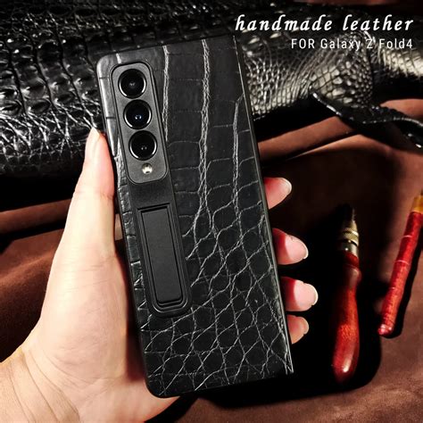 Langsidi Luxury Original Crocodile Python Leather Phone Case For