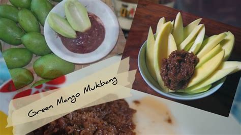 Green Mango Mukbang With Bagoong Youtube