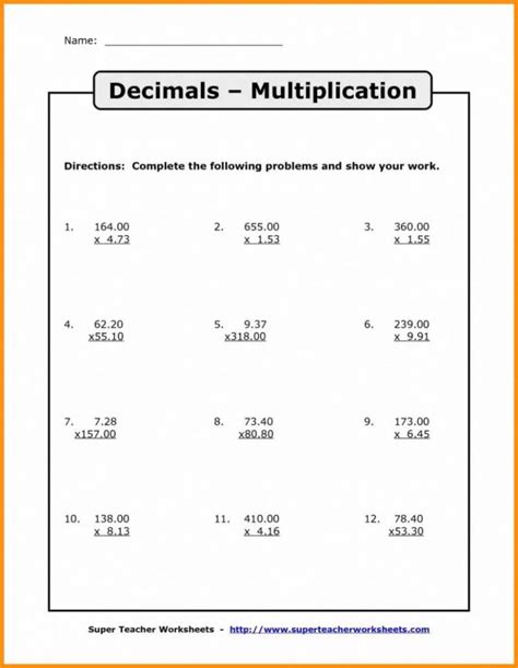 20 Dividing Decimals By Decimals Worksheet Worksheets Decoomo