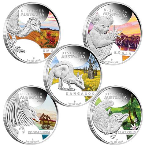 Discover Australia 2013 1oz Silver Proof Five-Coin Set