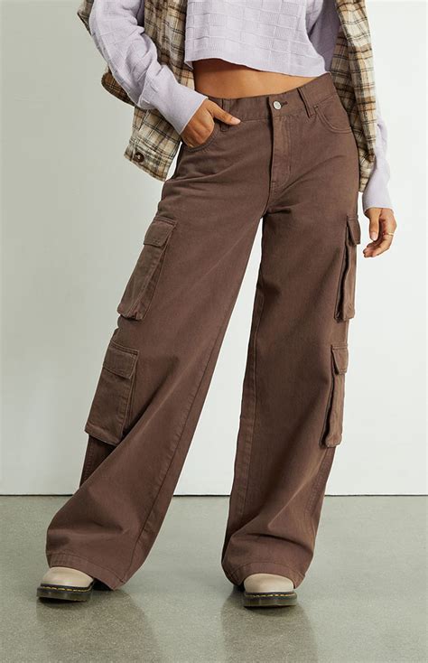 Pacsun Eco Brown Baggy Cargo Pants Pacsun